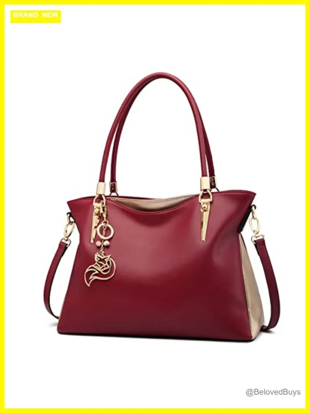 Genuine Leather Medium Tote Bag with Top Handles Shoulder Satchel